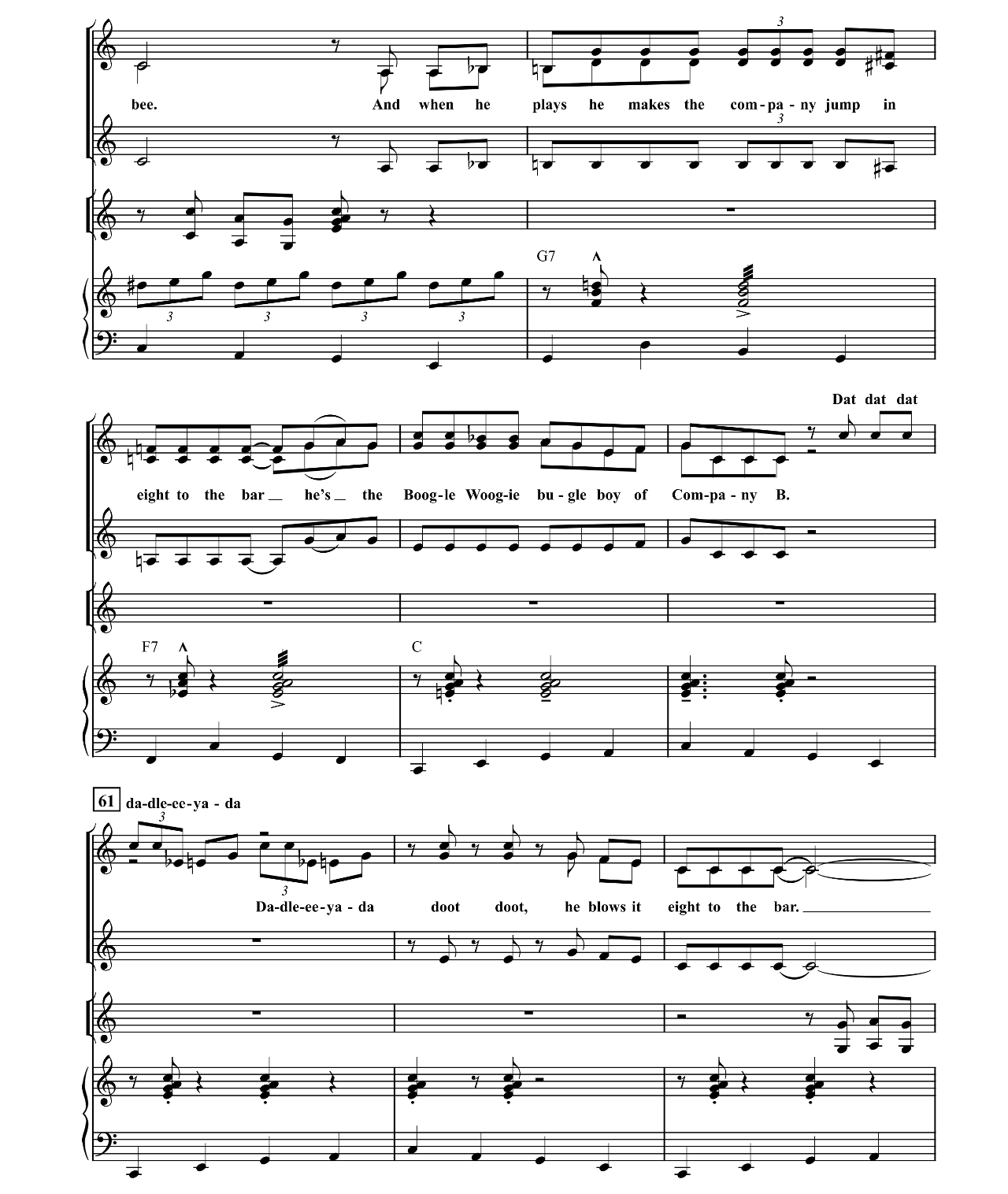 Boogie Woogie Bugle Boy sheet music 8