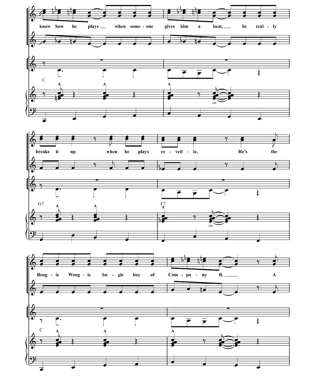 Boogie Woogie Bugle Boy sheet music 12