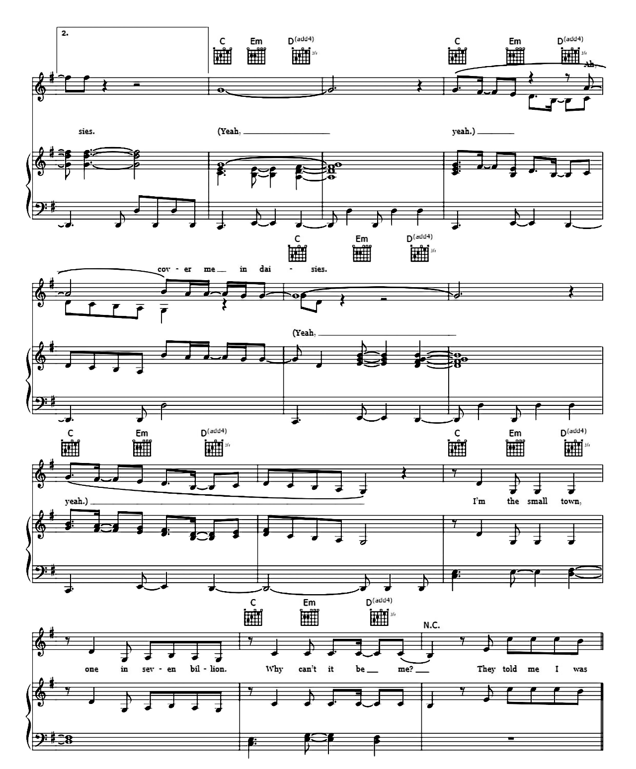 Daisies sheet music 4