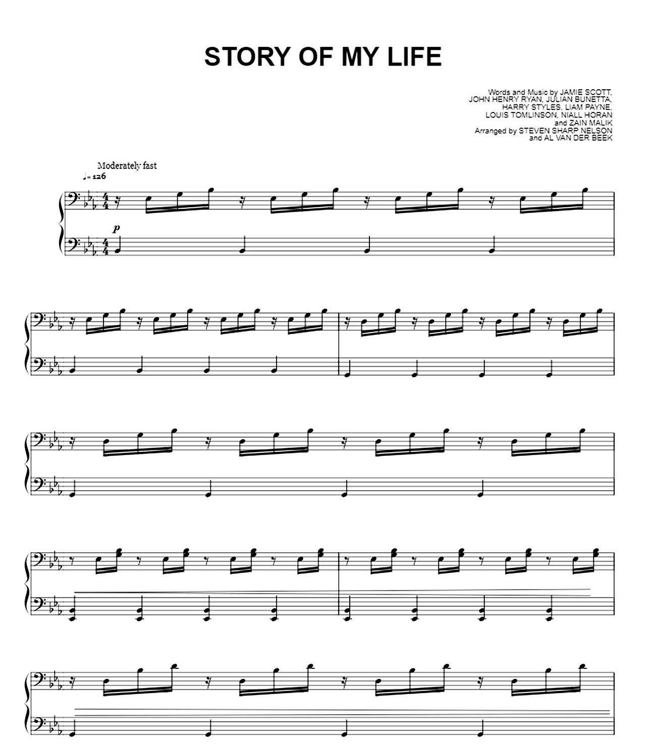 Story Of My Life sheet music