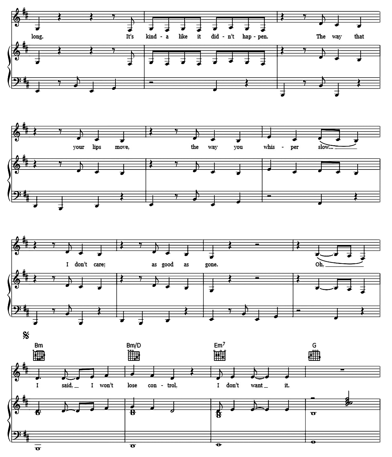 Liar sheet music 2