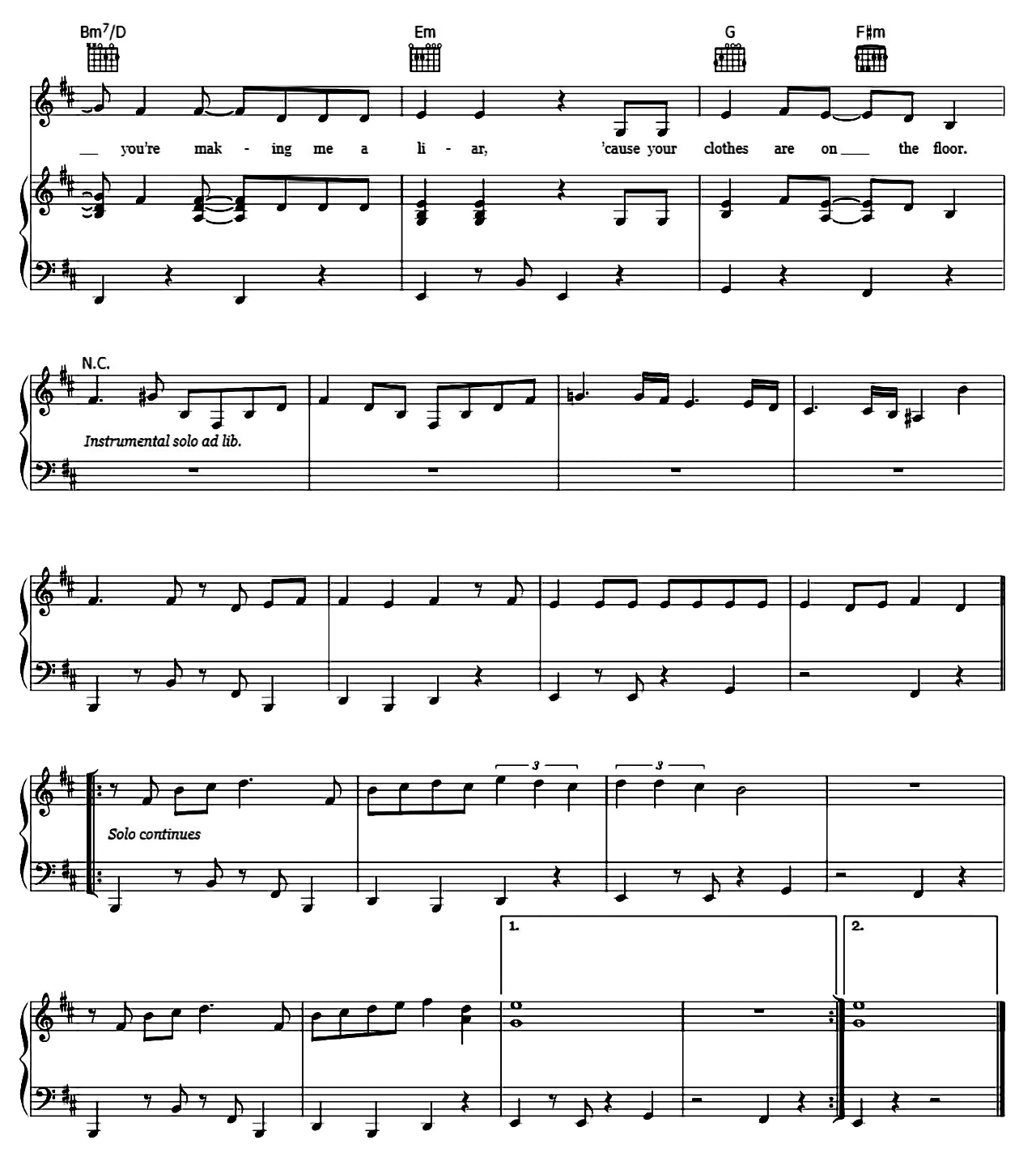 Liar sheet music 9