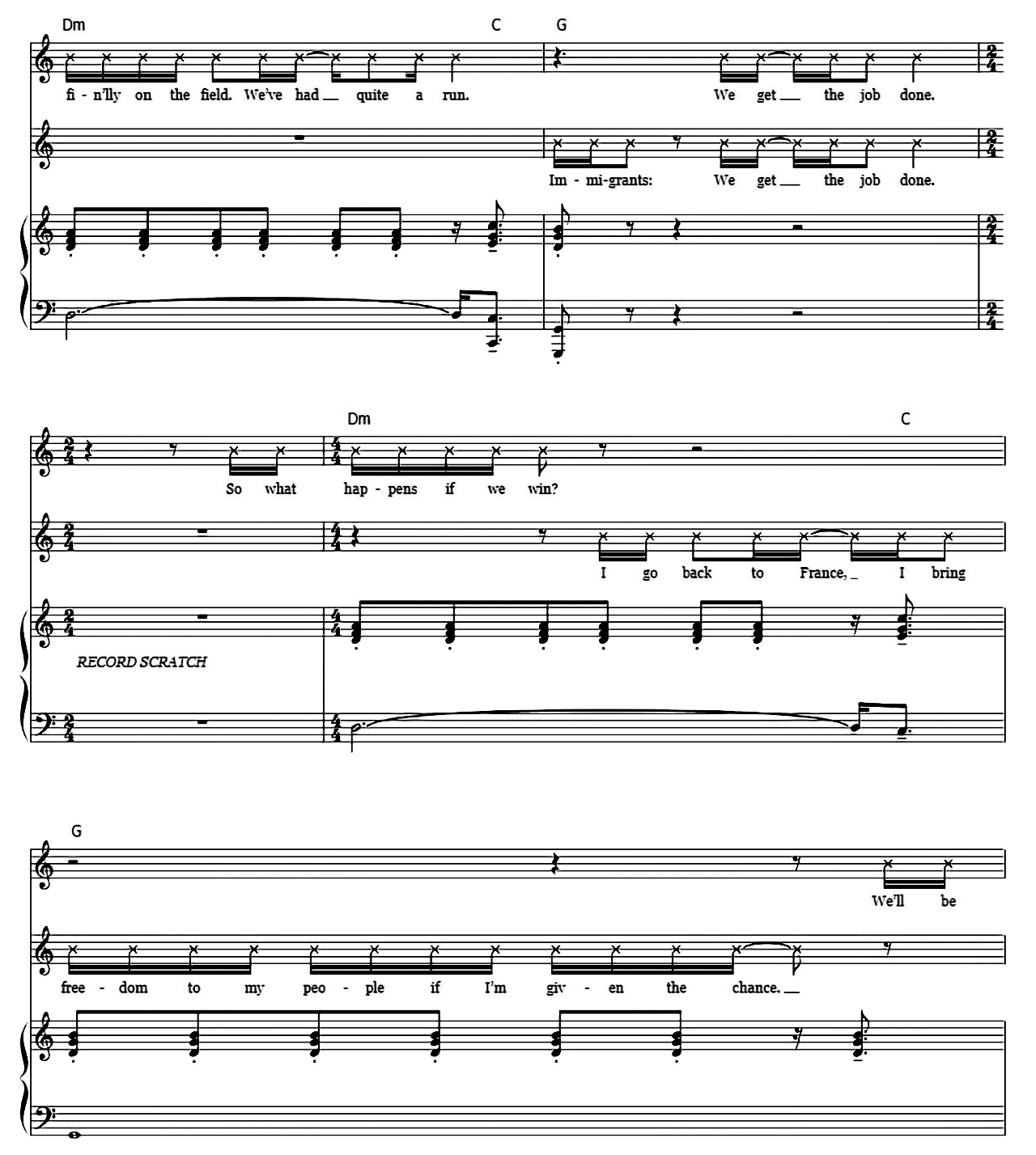 Yorktown (from Hamilton) sheet music 2