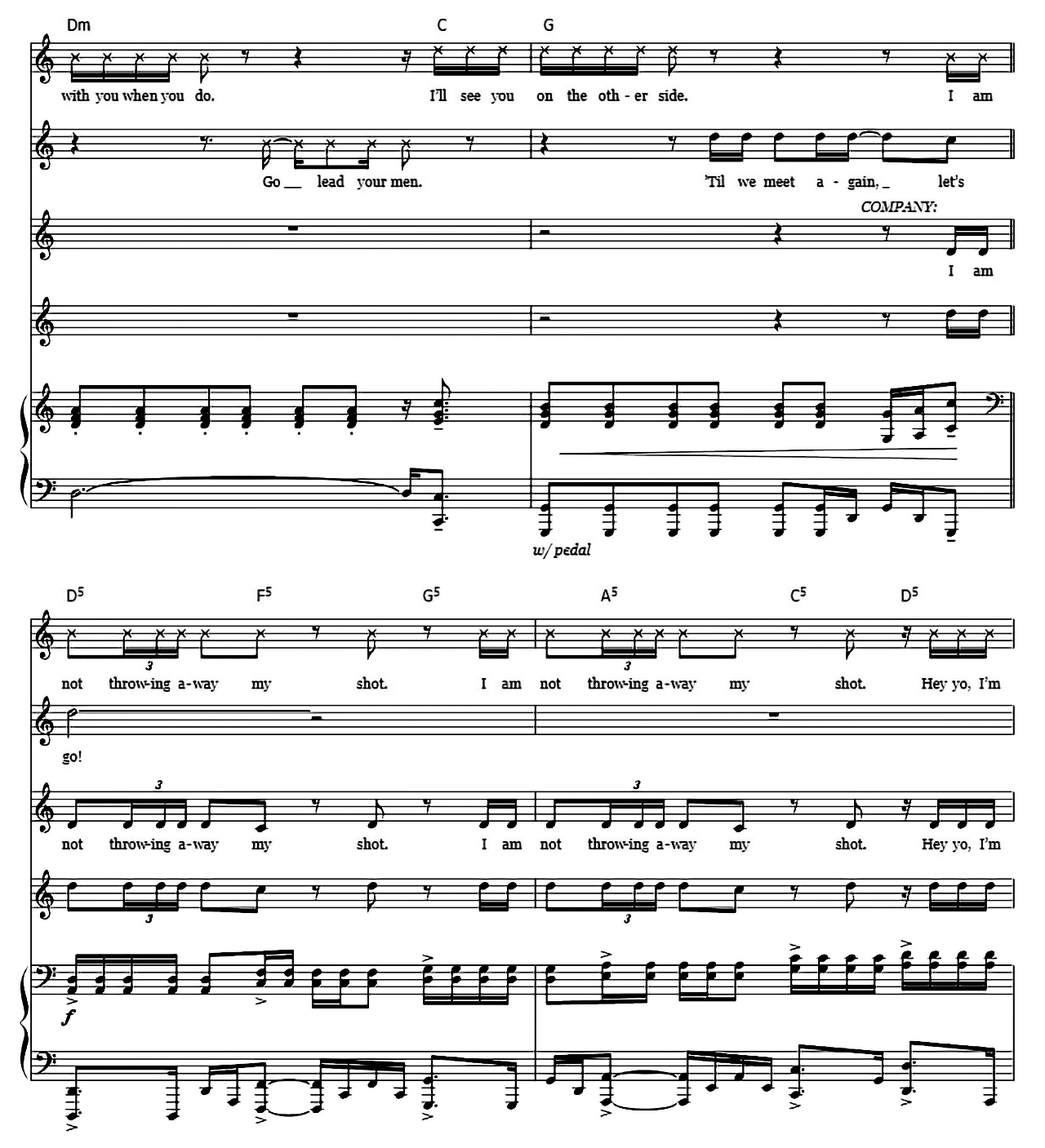 Yorktown (from Hamilton) sheet music 3