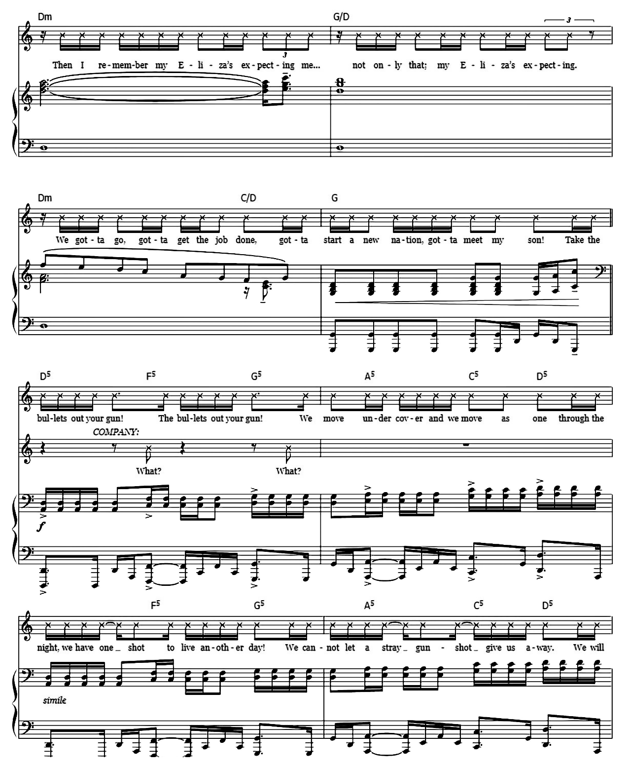 Yorktown (from Hamilton) sheet music 6