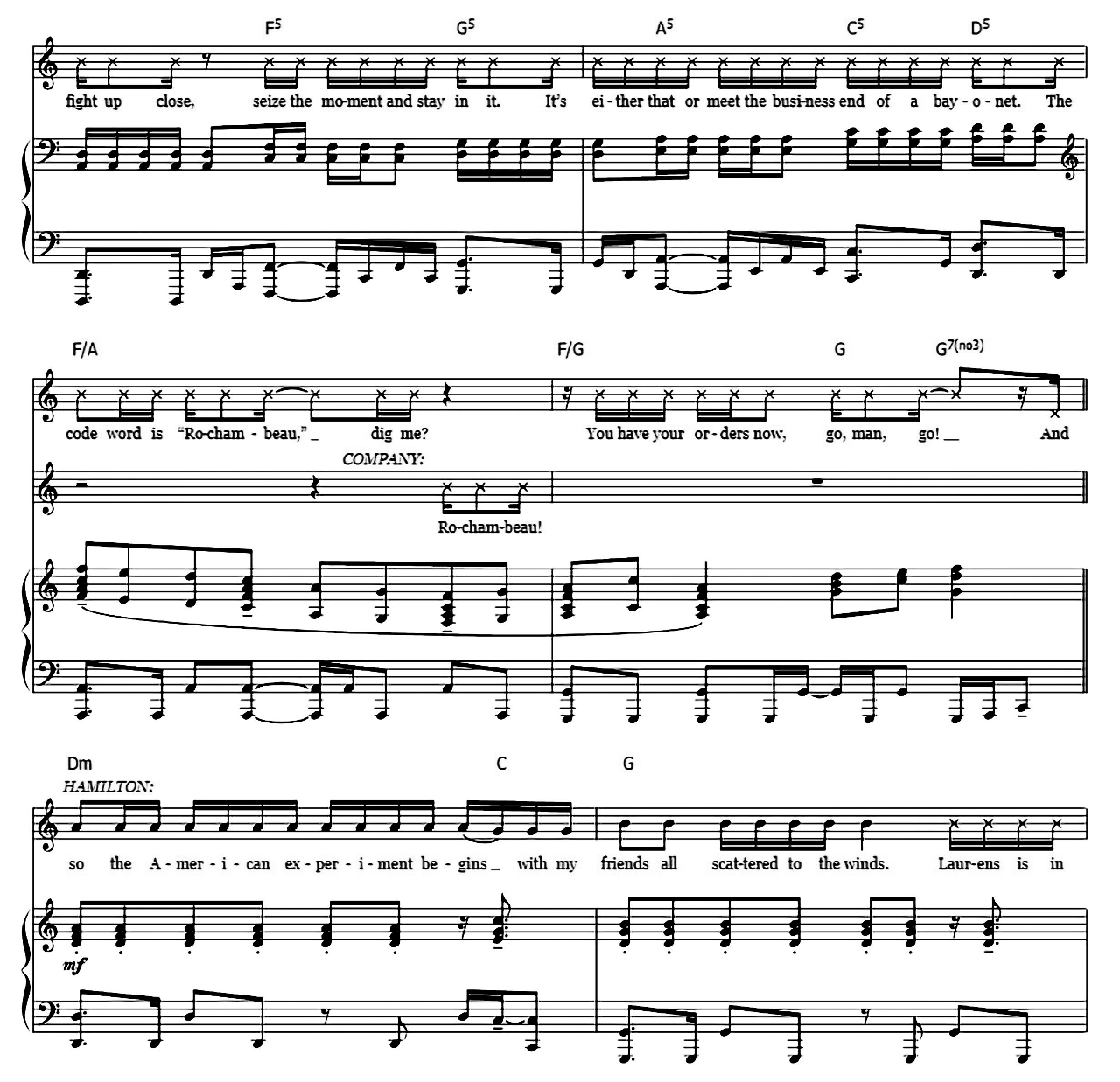 Yorktown (from Hamilton) sheet music 7