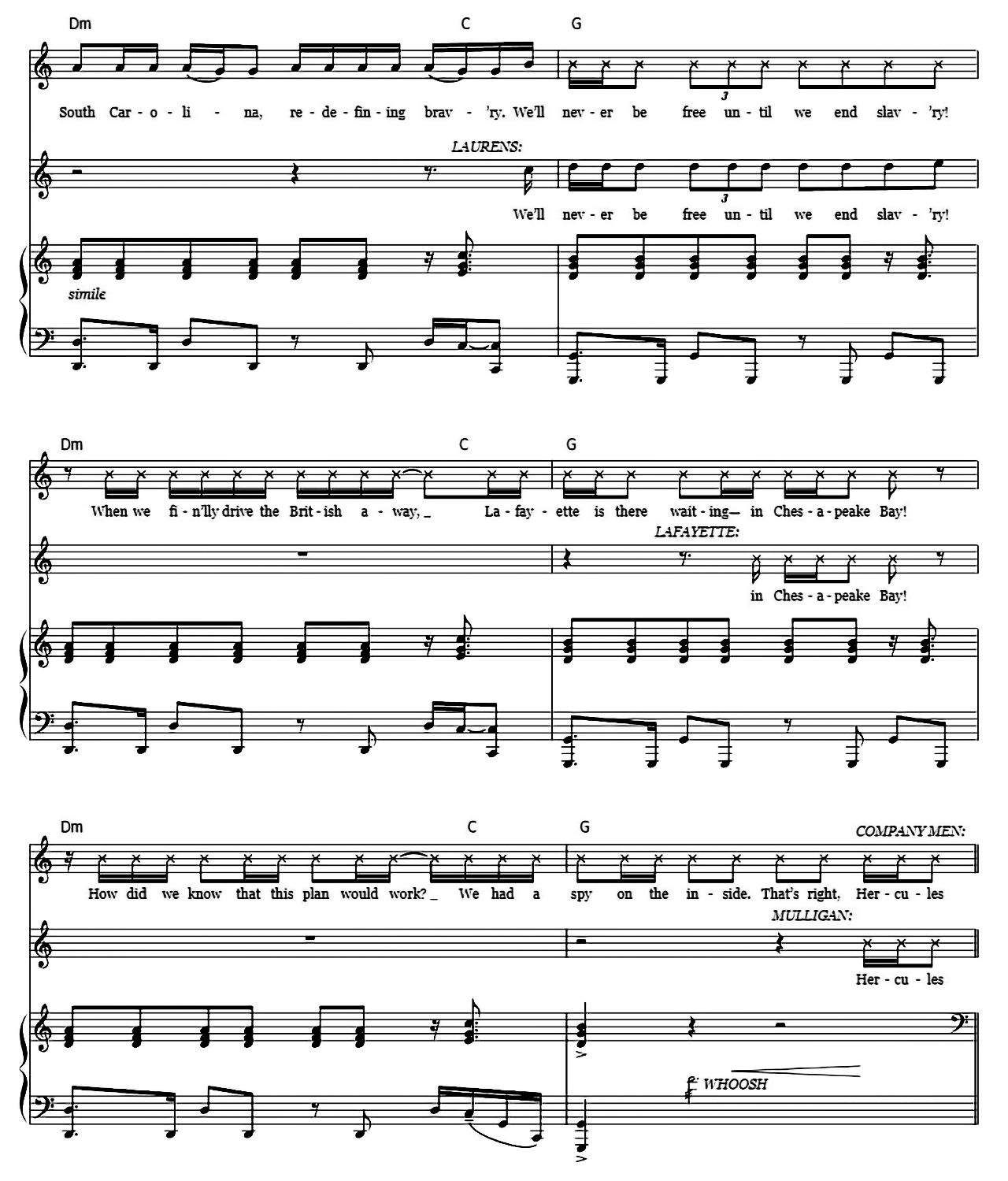 Yorktown (from Hamilton) sheet music 8