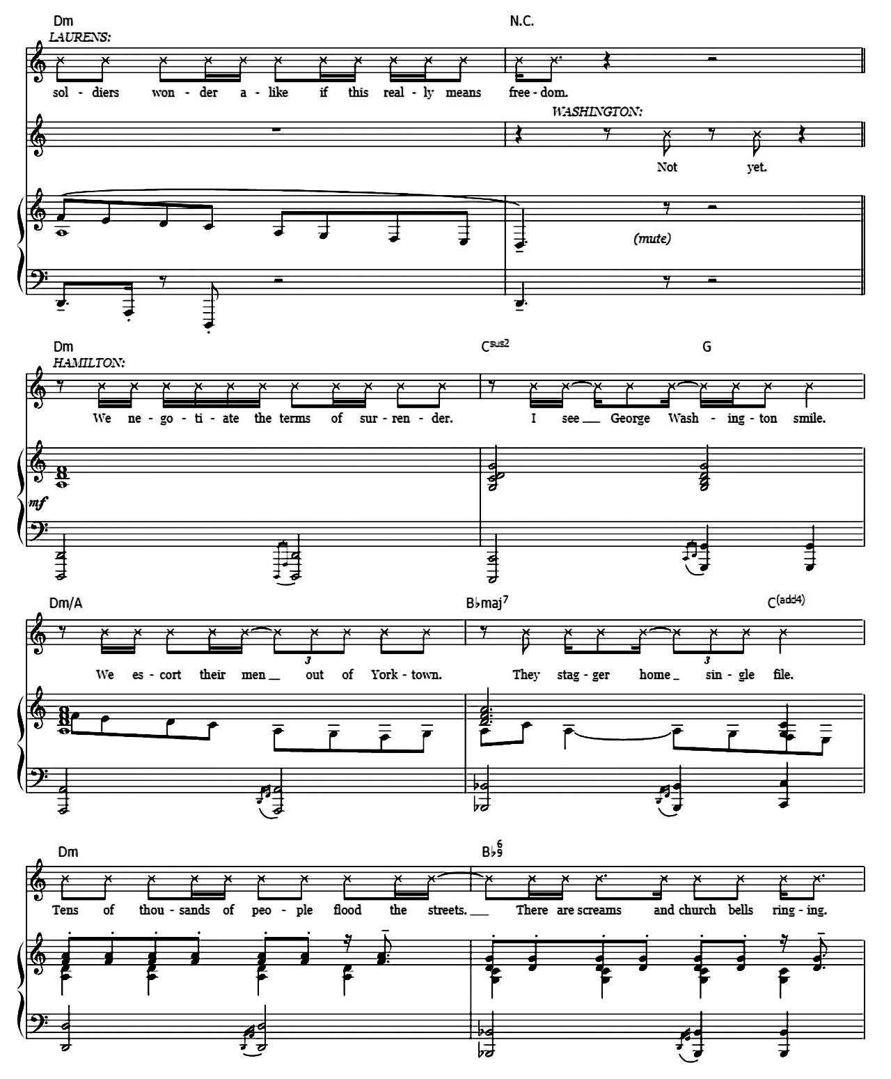 Yorktown (from Hamilton) sheet music 12