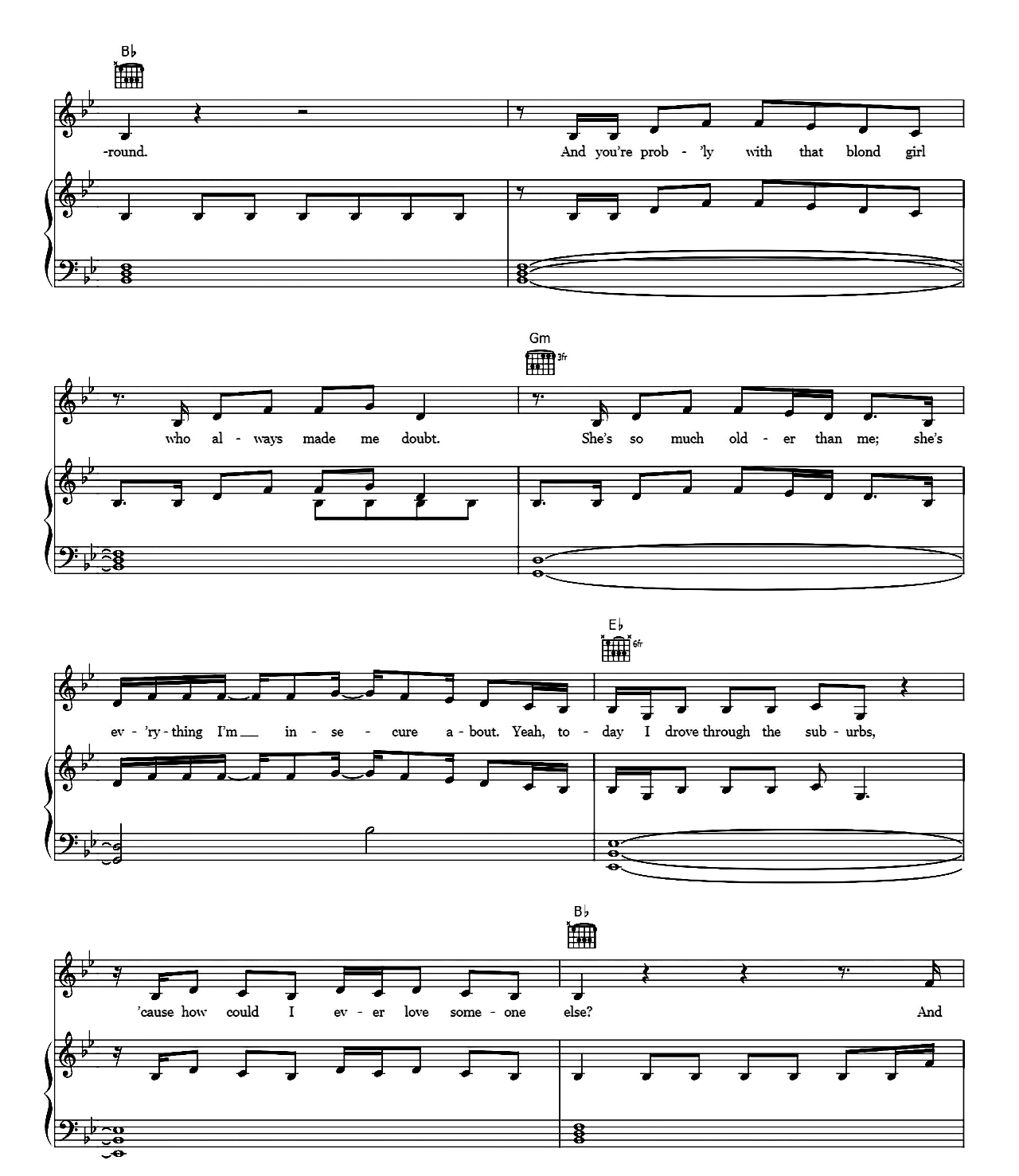 Drivers License sheet music 2