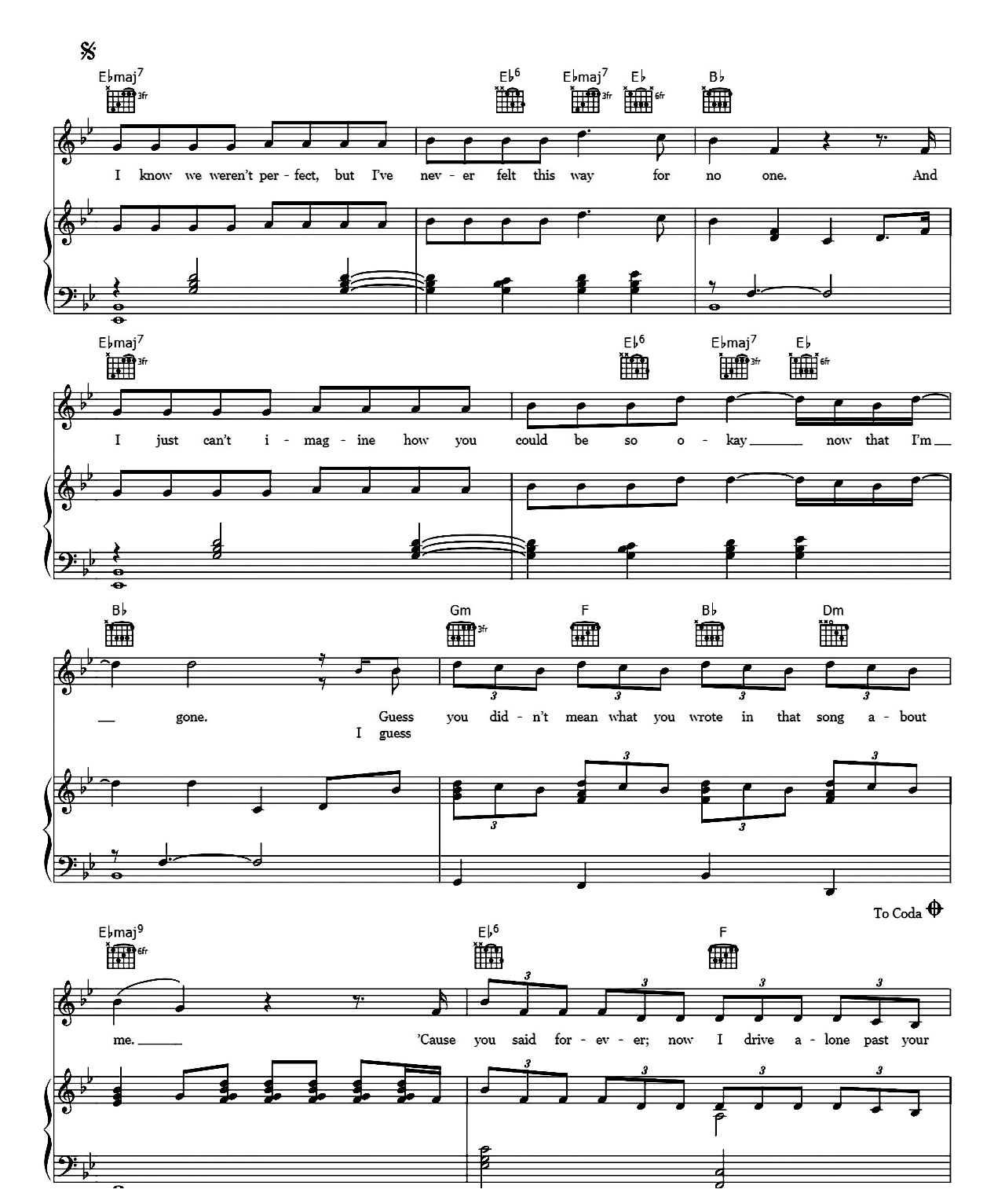 Drivers License sheet music 3