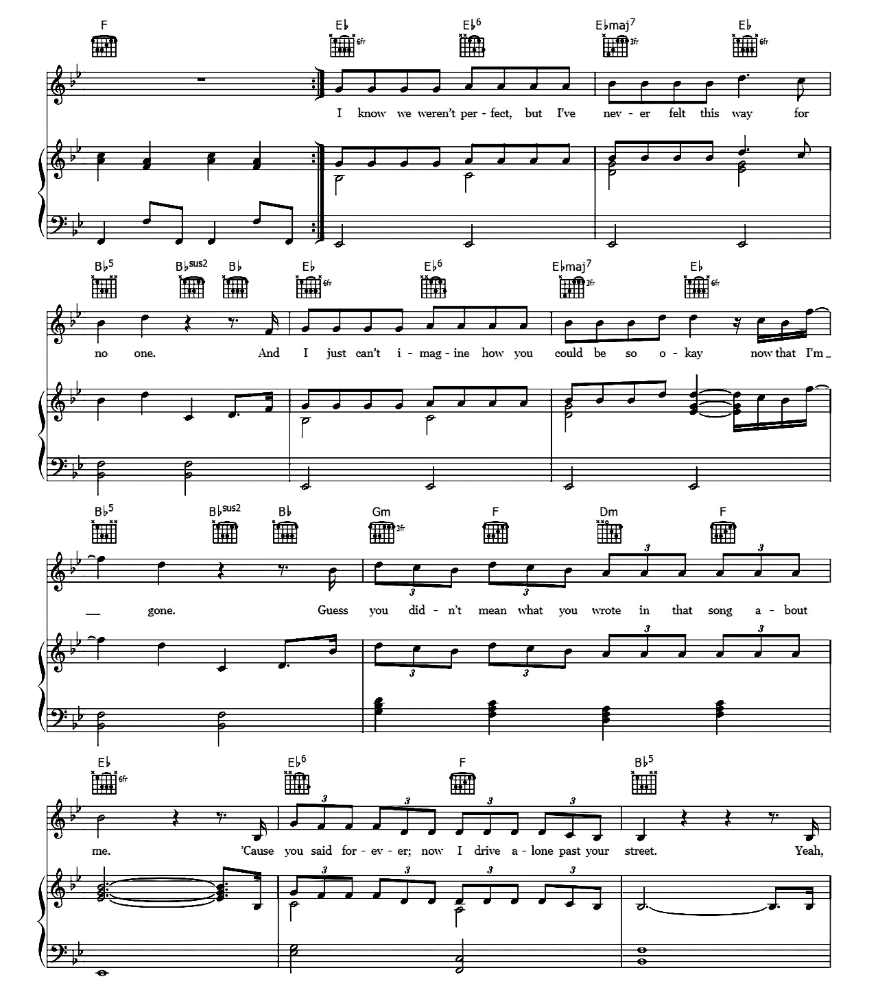 Drivers License sheet music 6