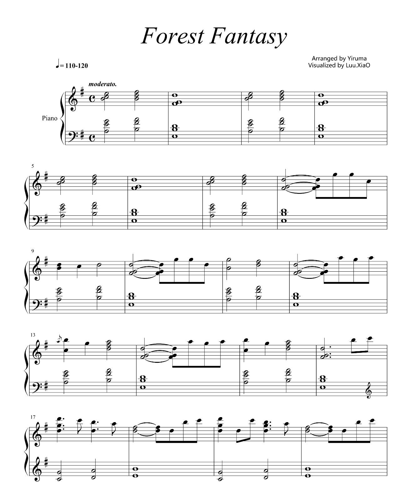 Forest Fantasy sheet music