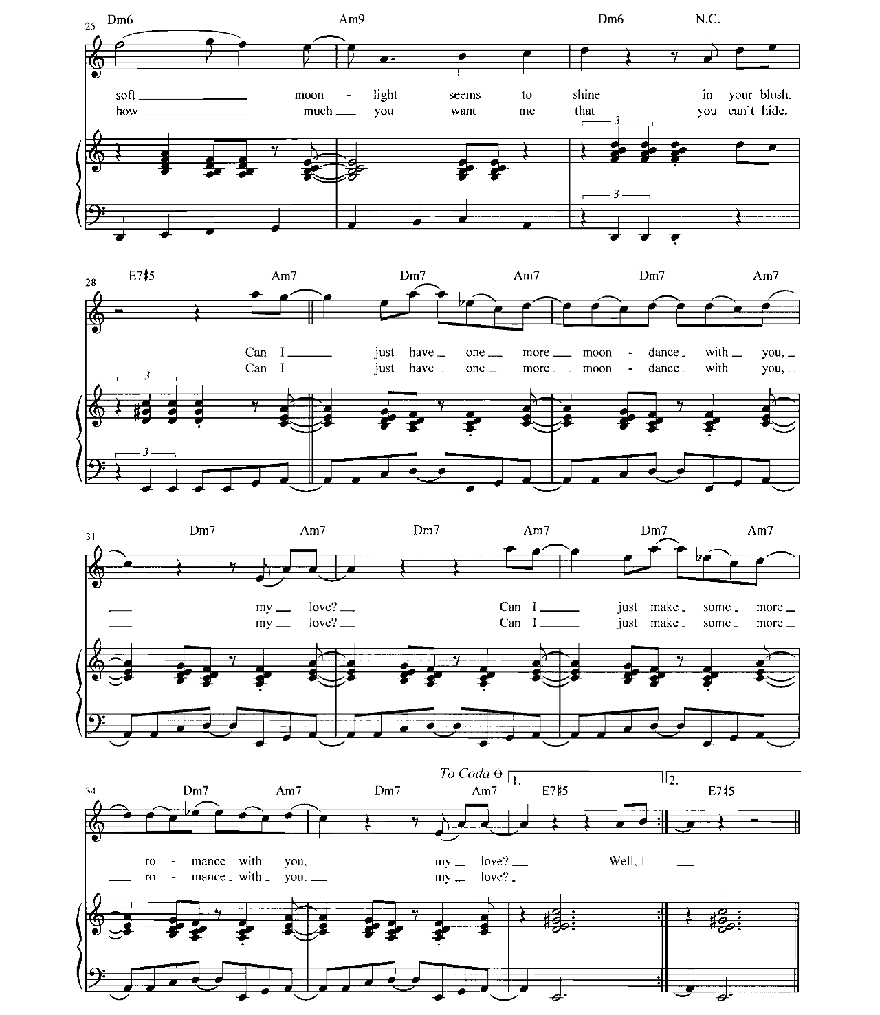 Moondance sheet music 3