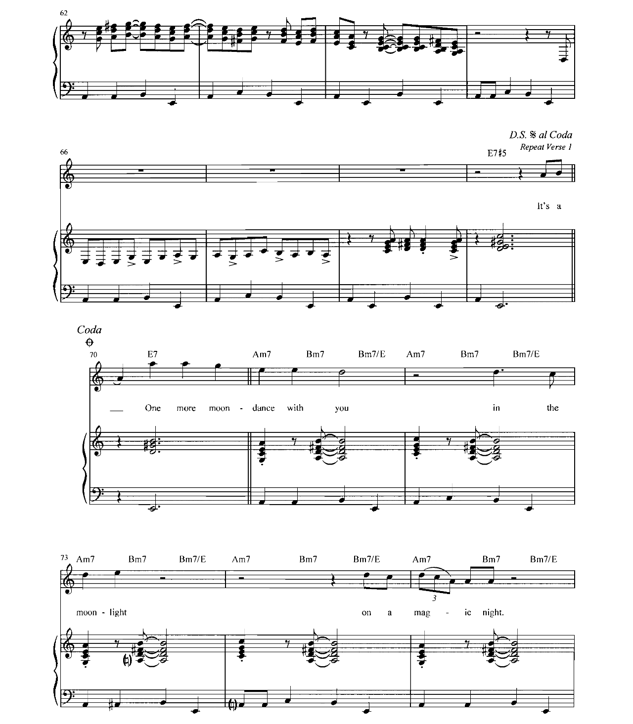 Moondance sheet music 5