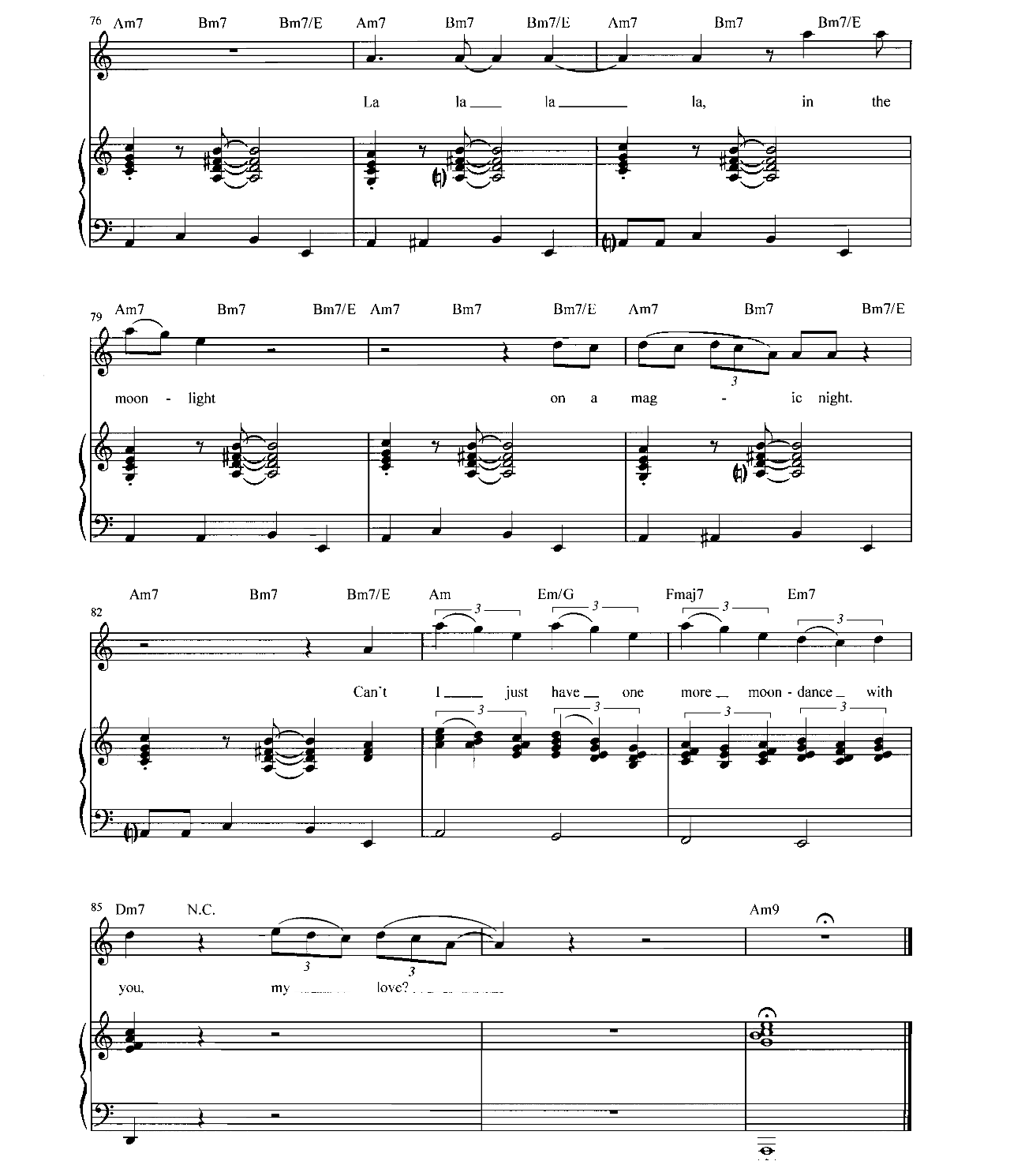 Moondance sheet music 6