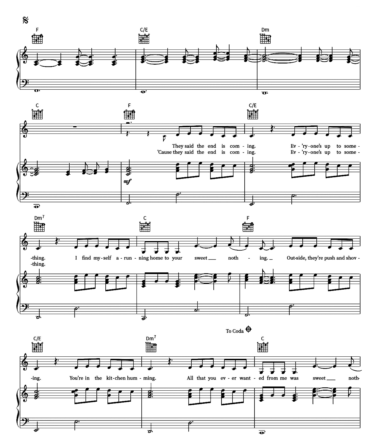 Sweet Nothing sheet music 2