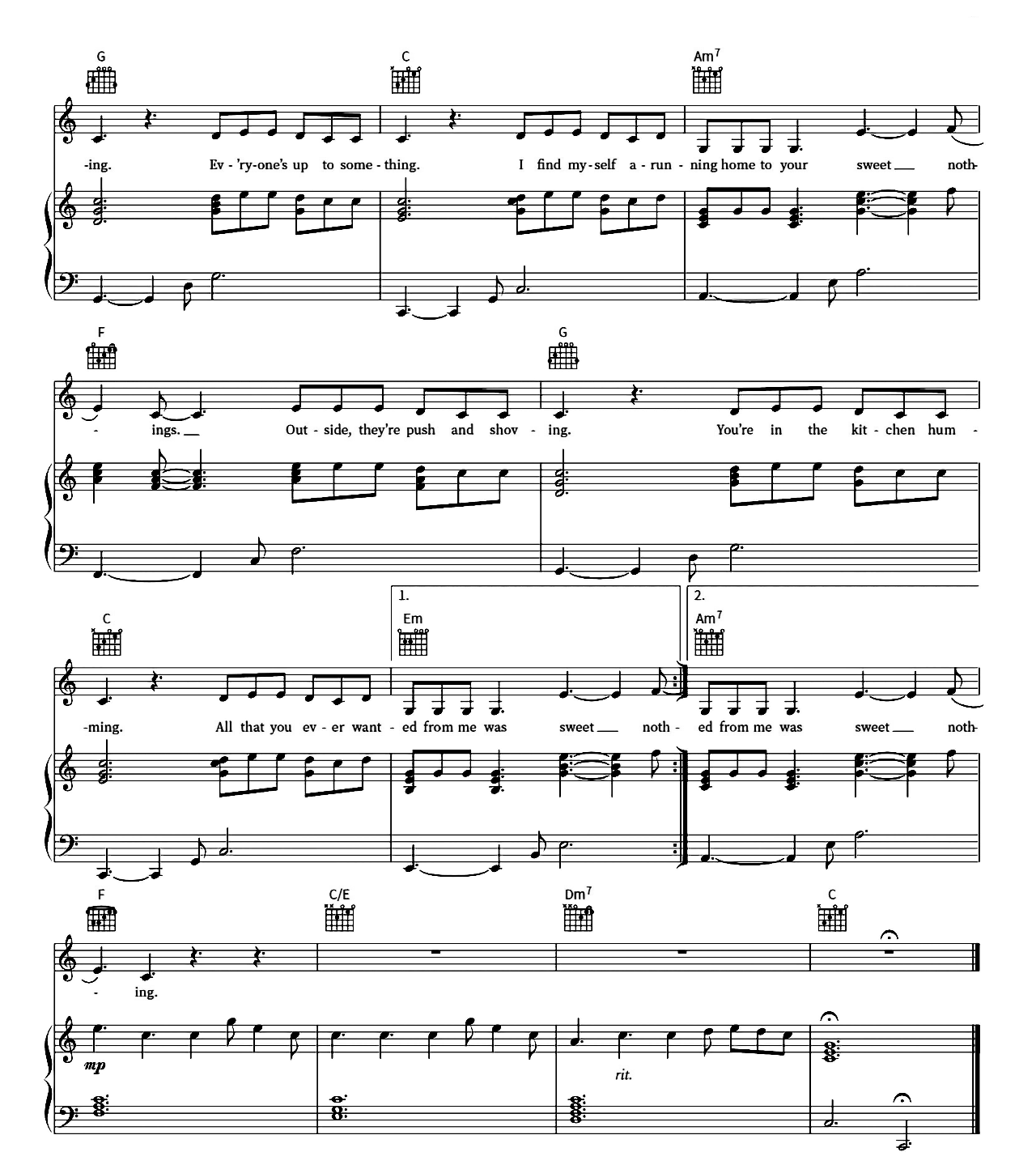 Sweet Nothing sheet music 5