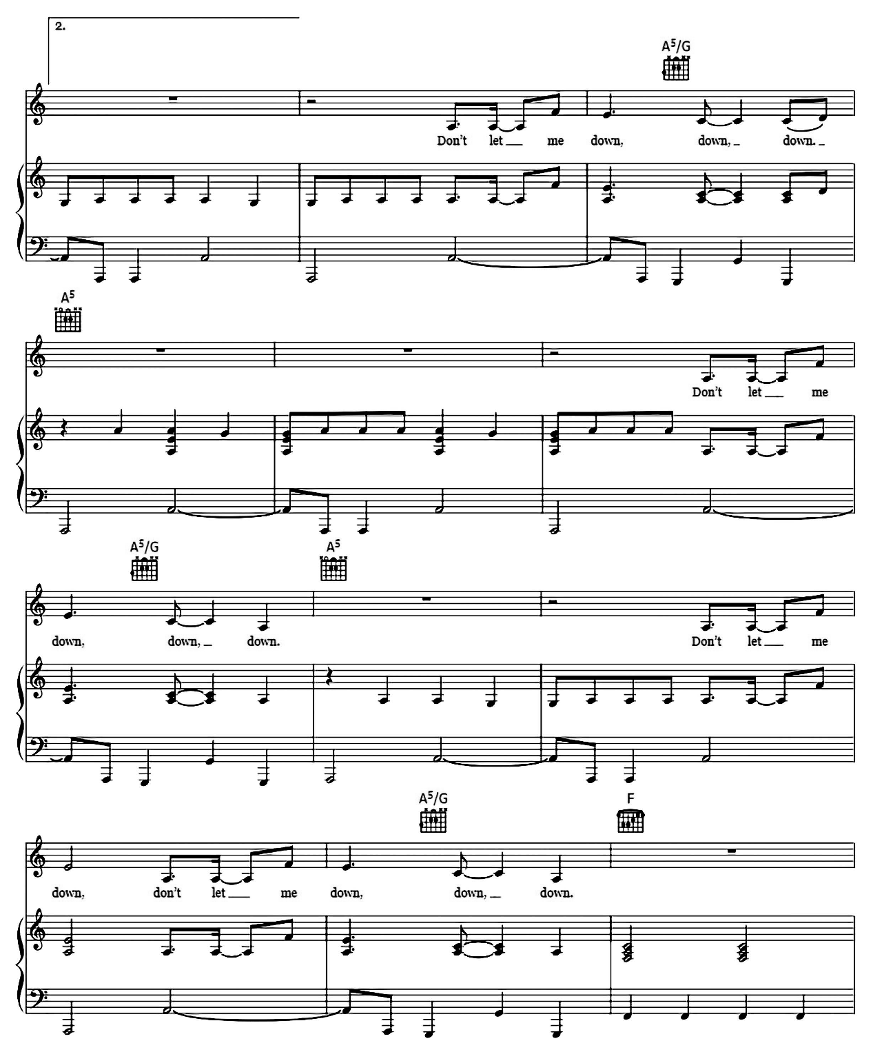 Don't Let Me Down sheet music 5
