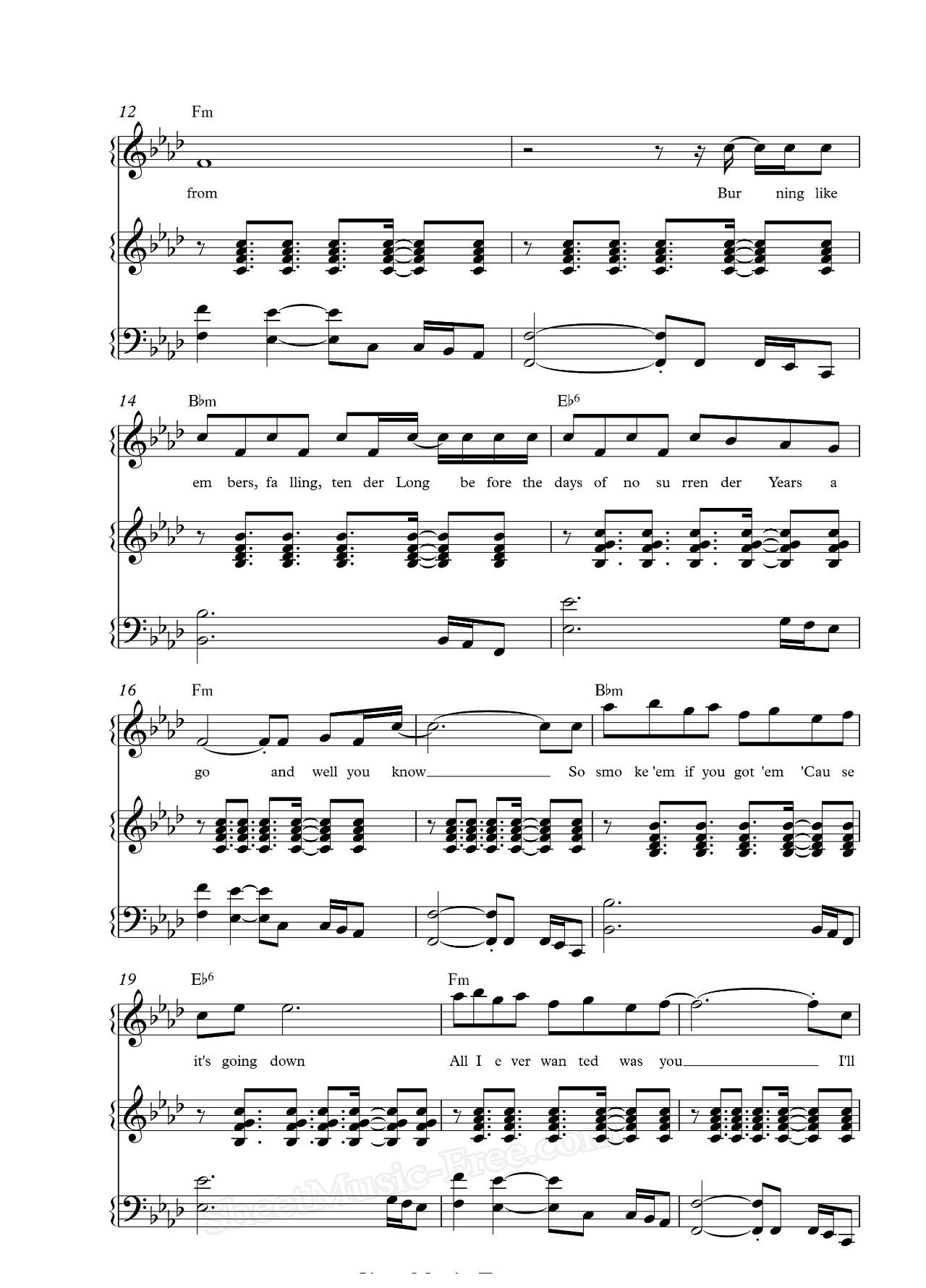 Lost On You sheet music 2
