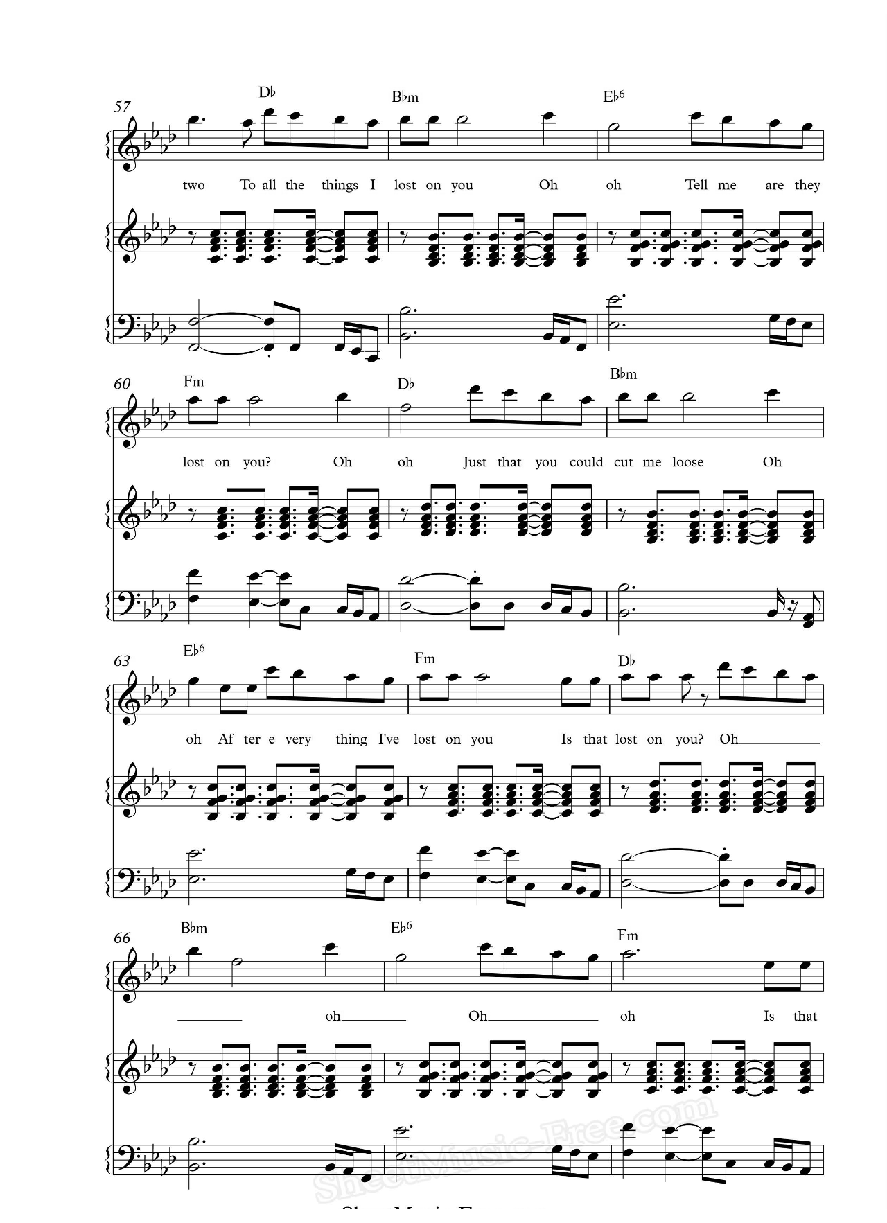 Lost On You sheet music 6