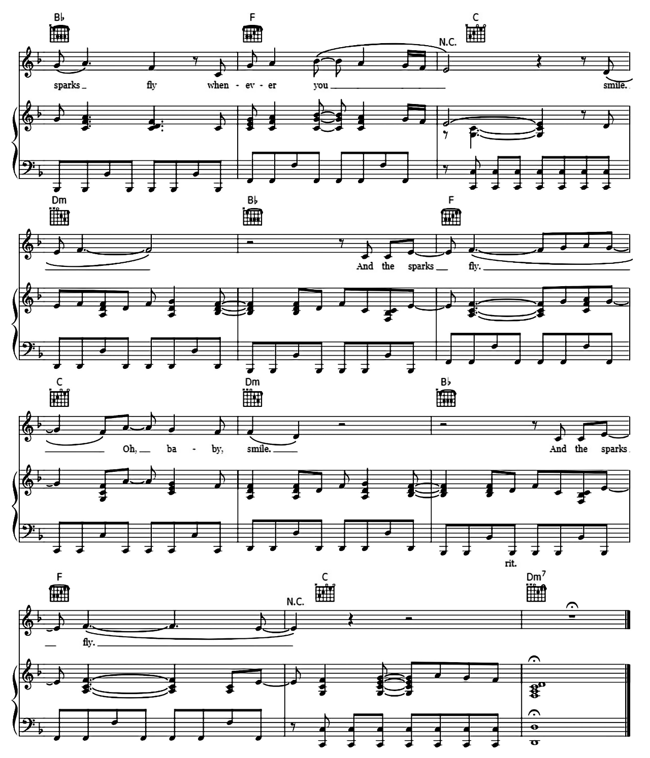 Sparks Fly sheet music 9