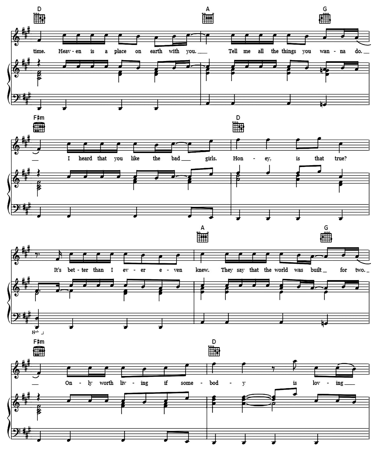 Video Games sheet music 3