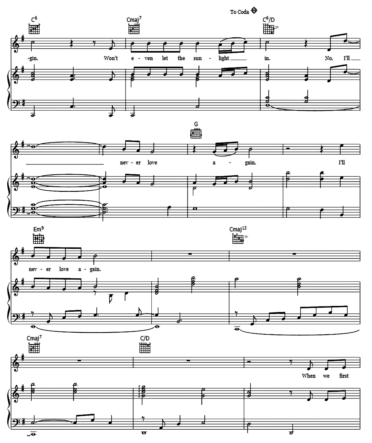 I'll Never Love Again (From A Star Is Born) sheet music 4