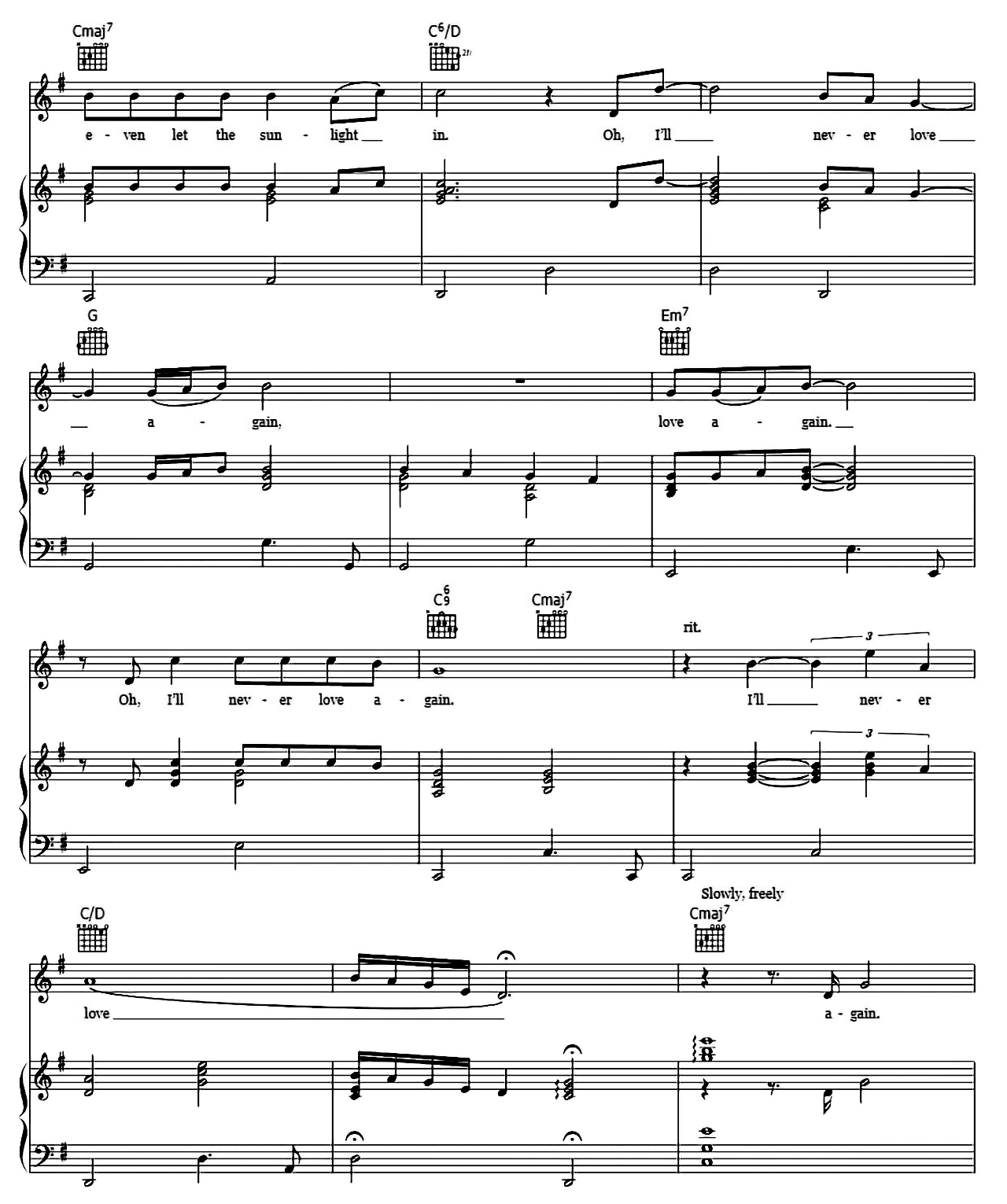 I'll Never Love Again (From A Star Is Born) sheet music 9