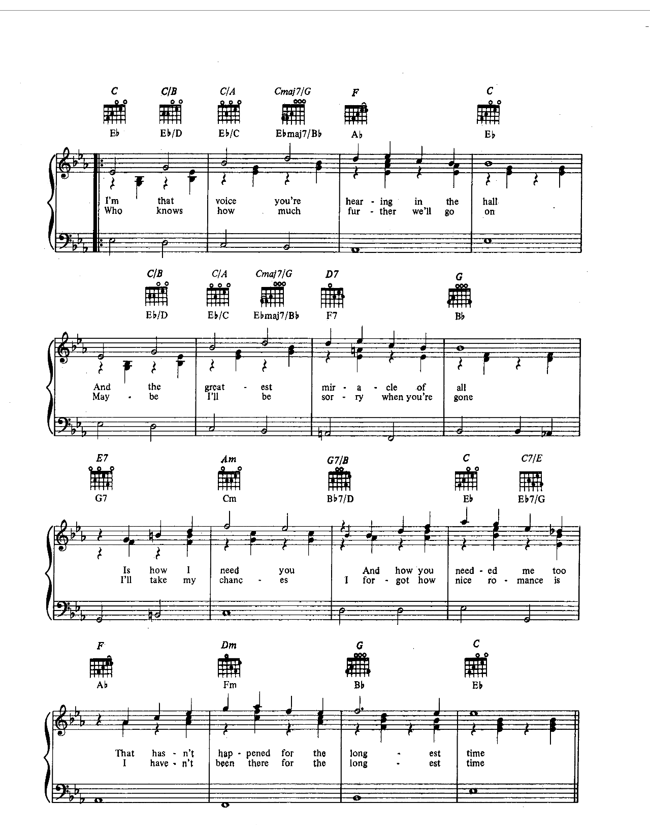 For The Longest Time sheet music 3