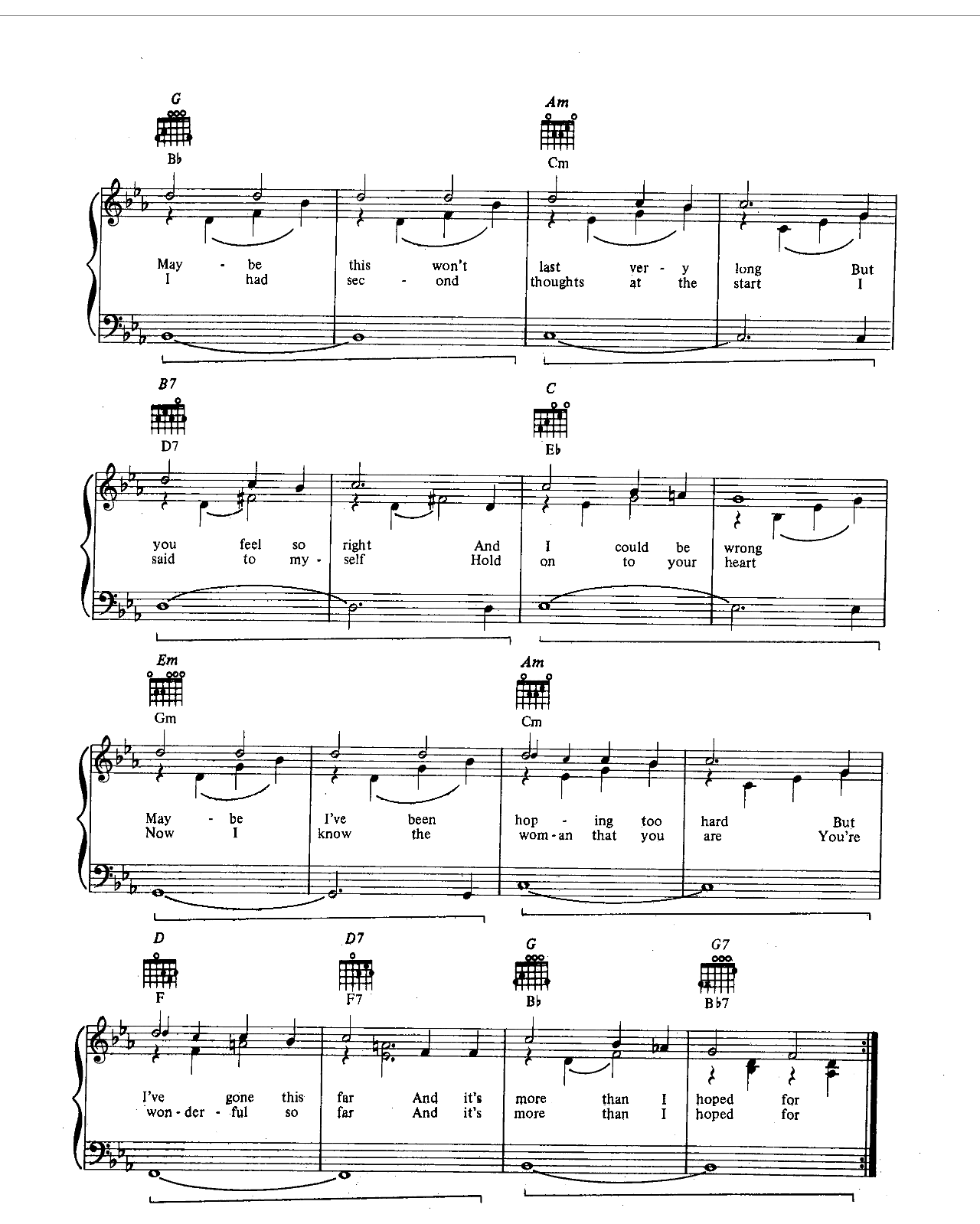 For The Longest Time sheet music 4