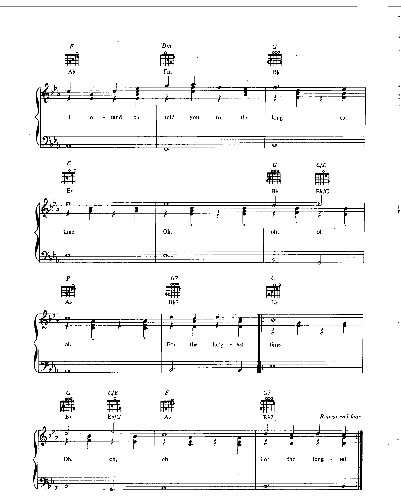 For The Longest Time sheet music 6