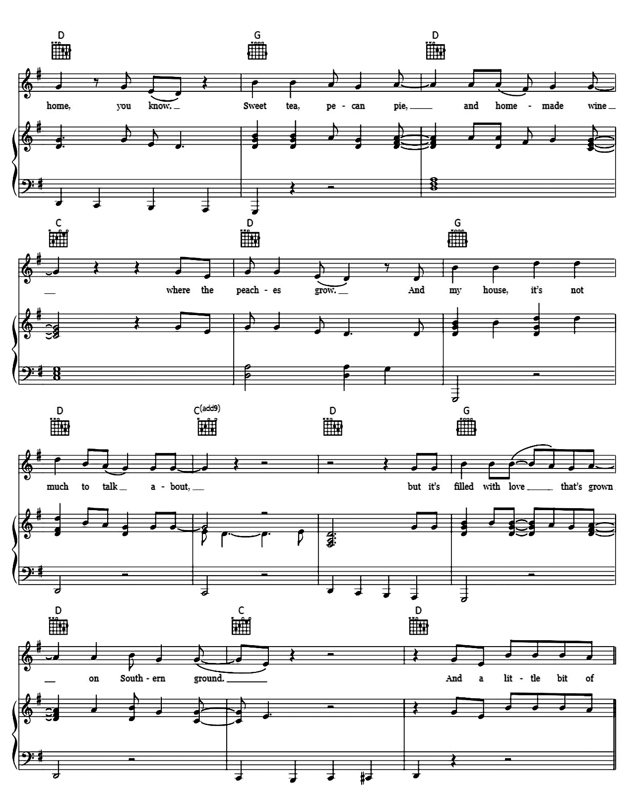 Chicken Fried sheet music 3