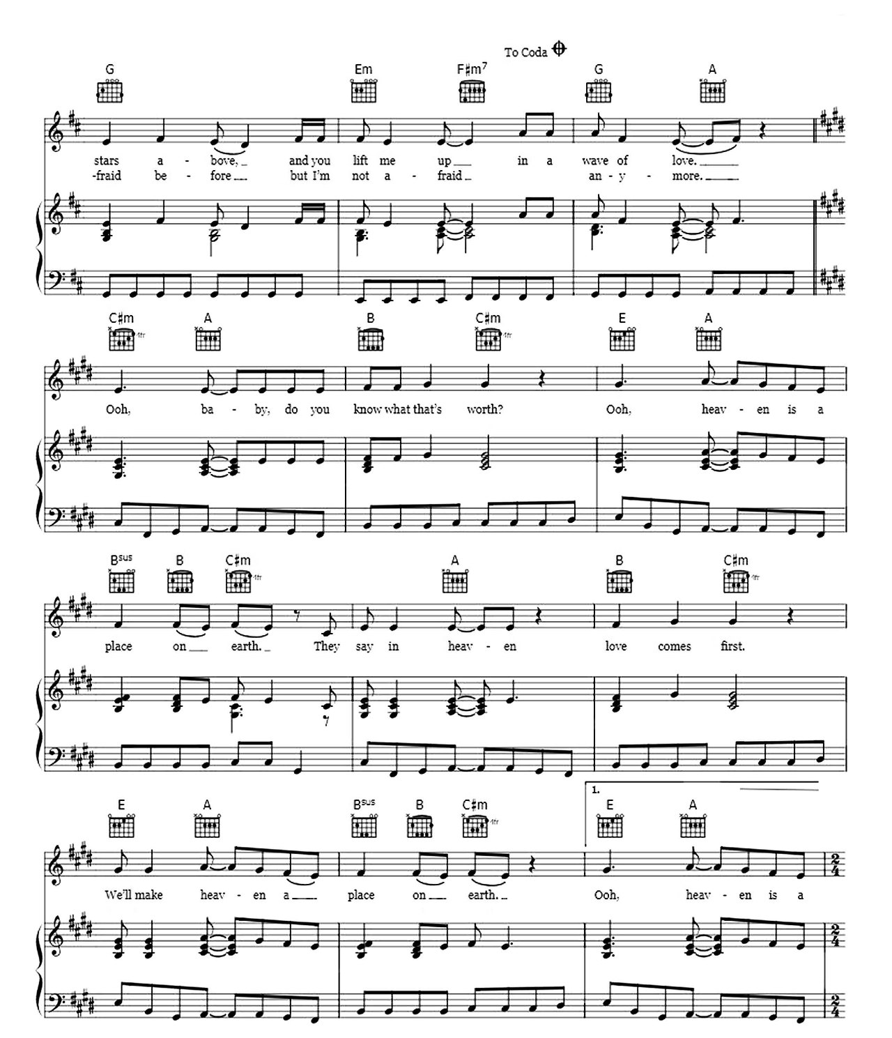 Heaven Is A Place On Earth sheet music 4