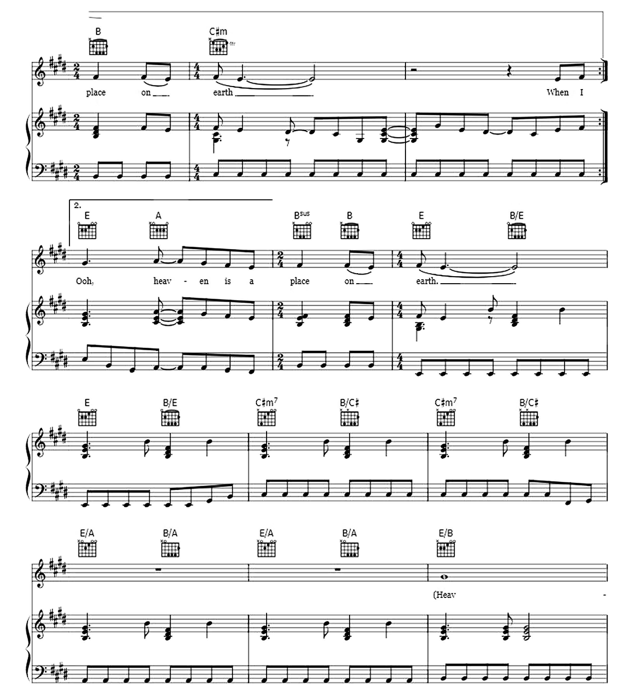Heaven Is A Place On Earth sheet music 5