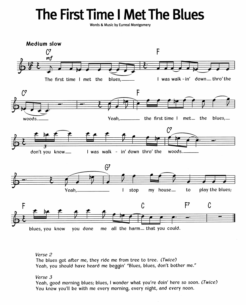 The First Time I Met The Blues sheet music