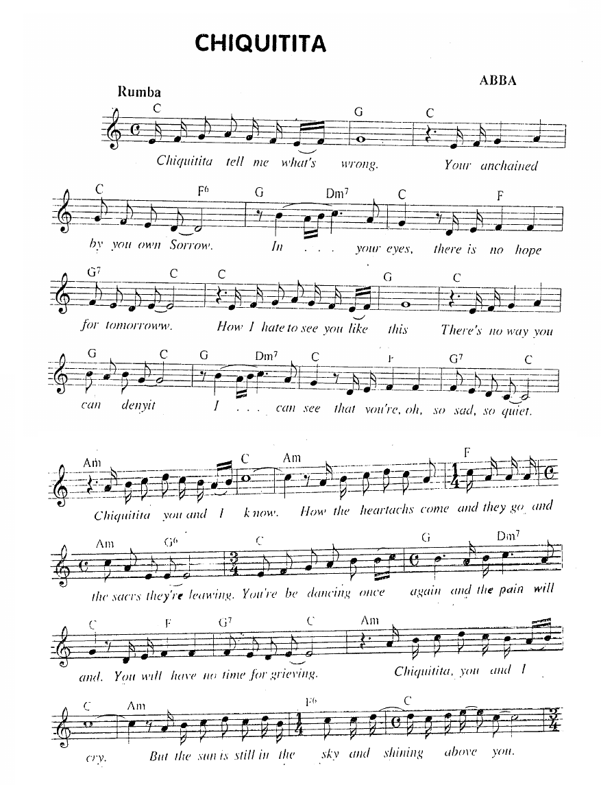 Chiquitita sheet music