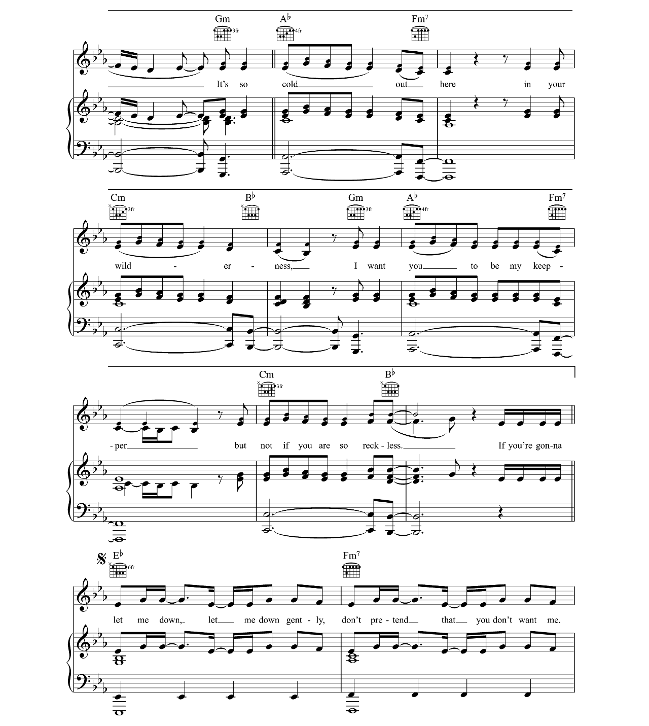 Water Under The Bridge sheet music 3