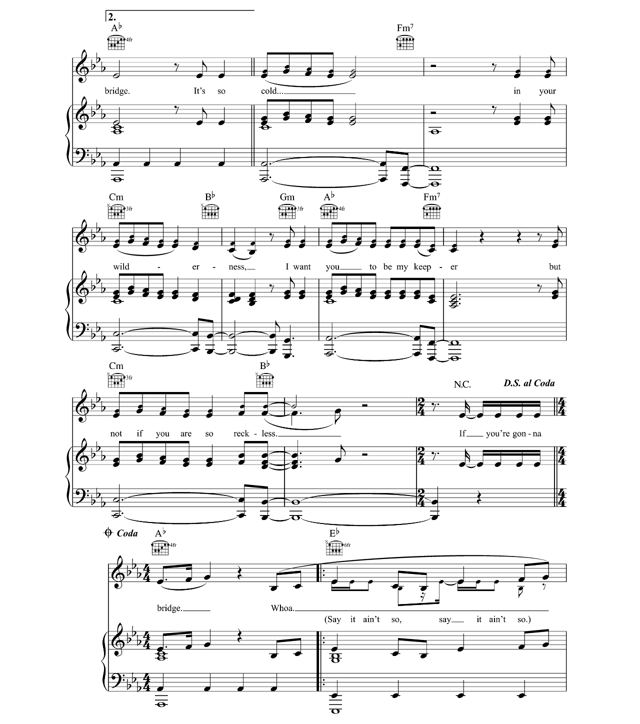 Water Under The Bridge sheet music 5