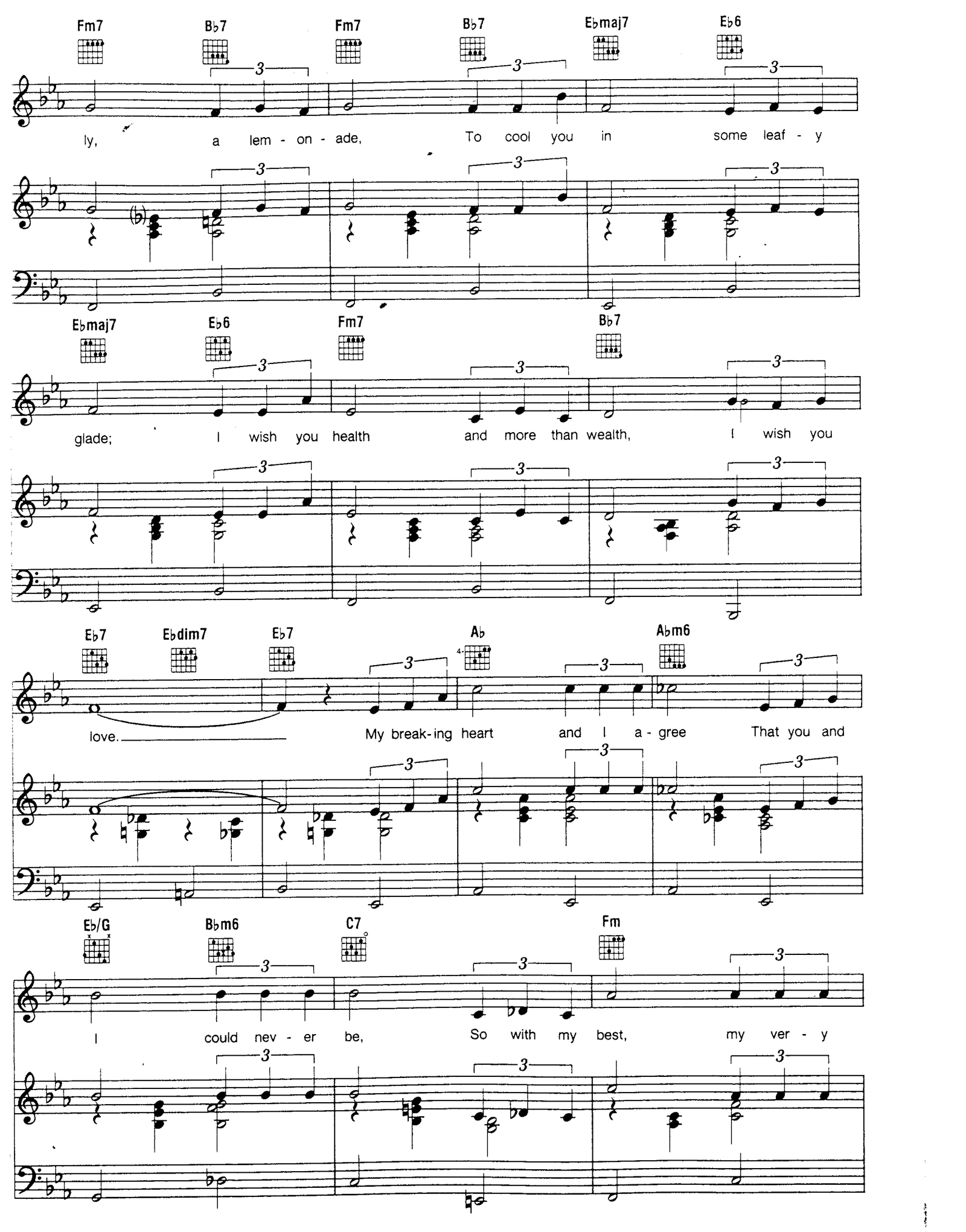 I Wish You Love sheet music 3