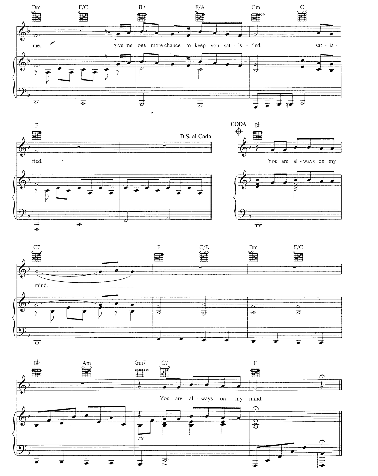 Always On My Mind sheet music 3