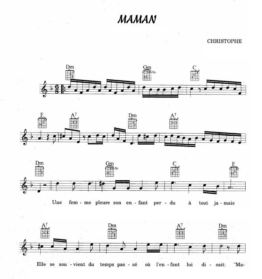 Maman sheet music