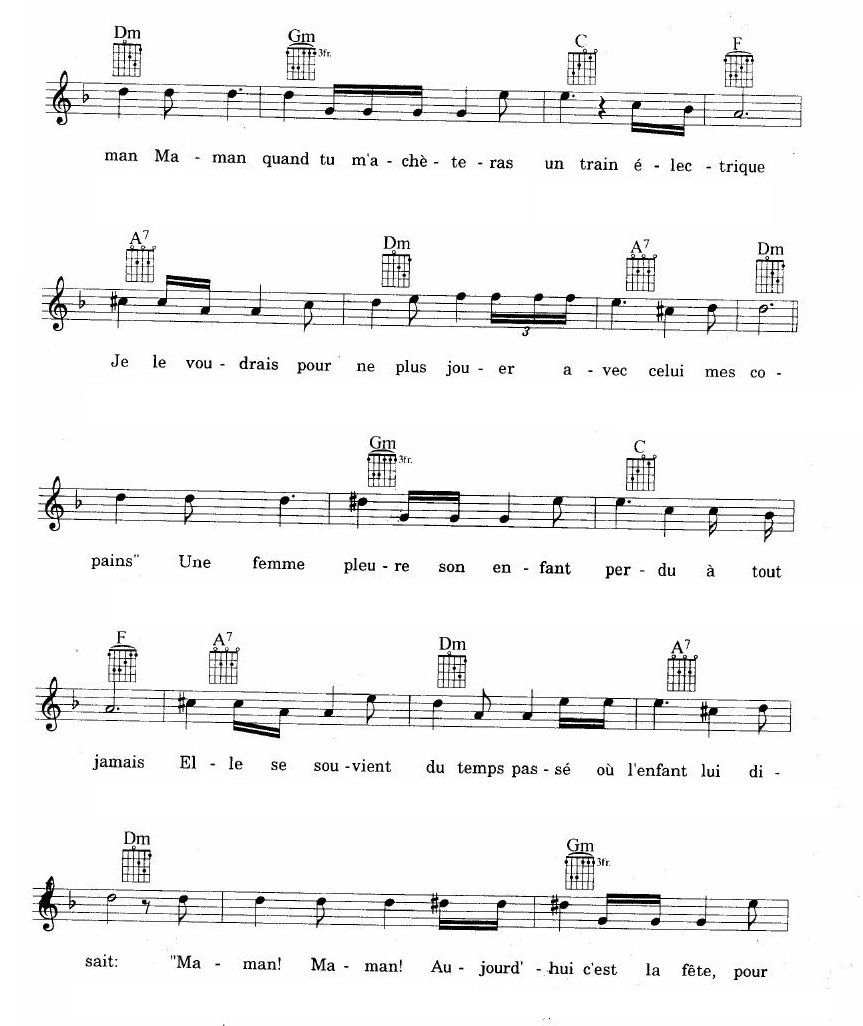 Maman sheet music 2