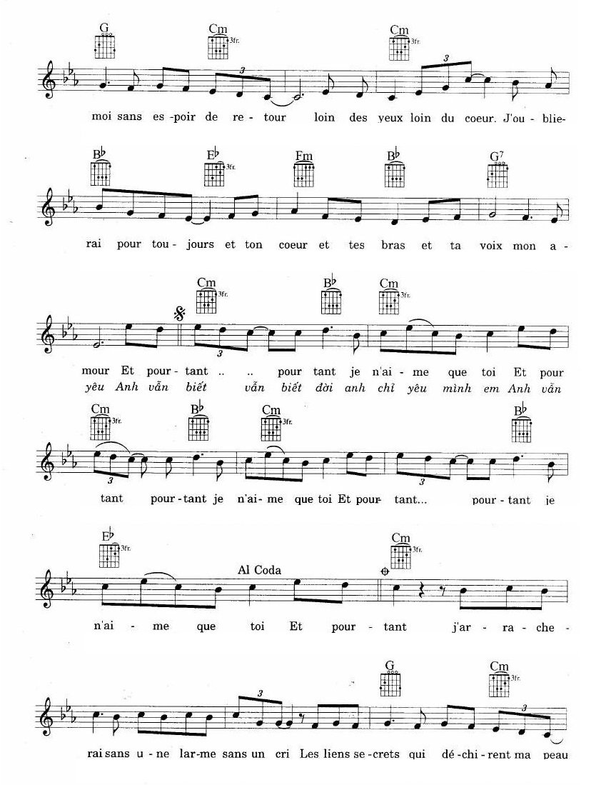 Et Pourtant sheet music 2