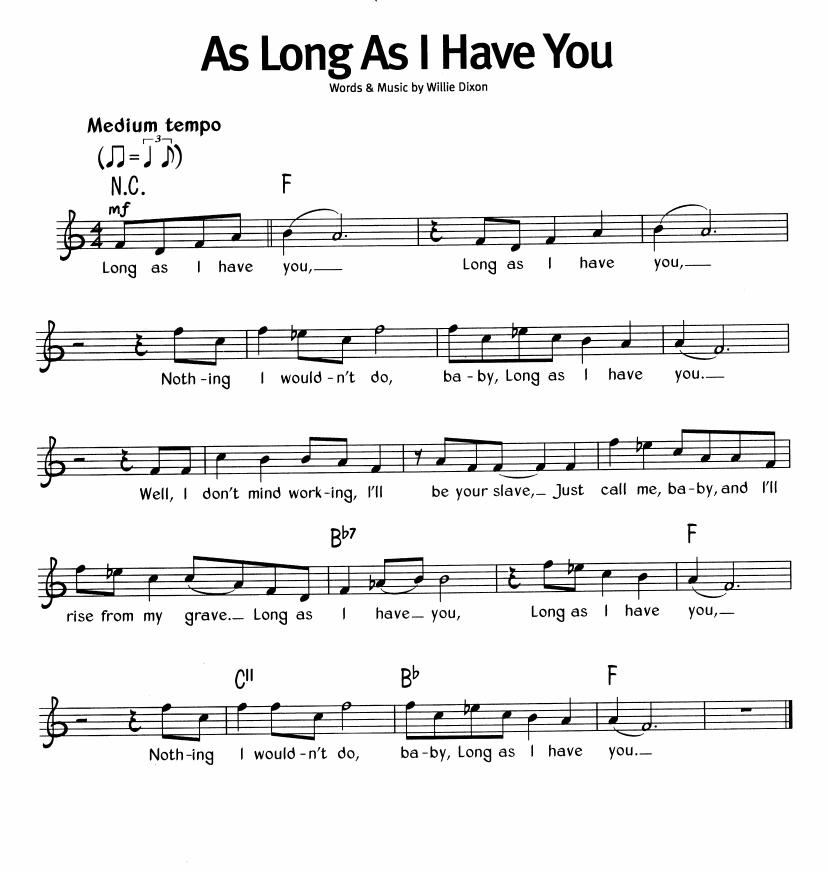 As Long As I Have You sheet music