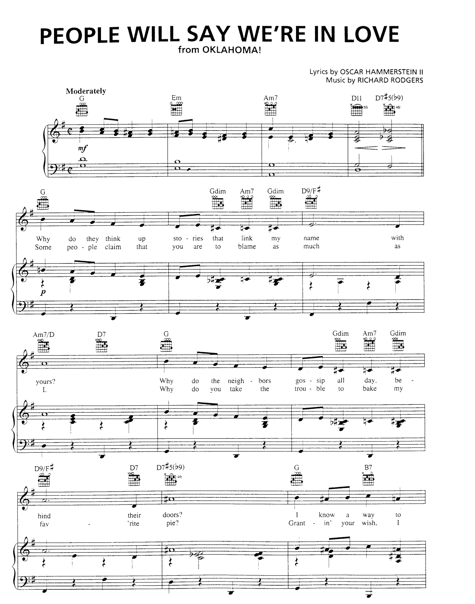 People Will Say We Re In Love sheet music