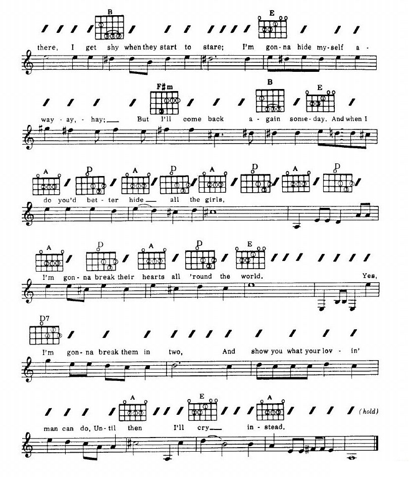 I'll Cry Instead sheet music 2