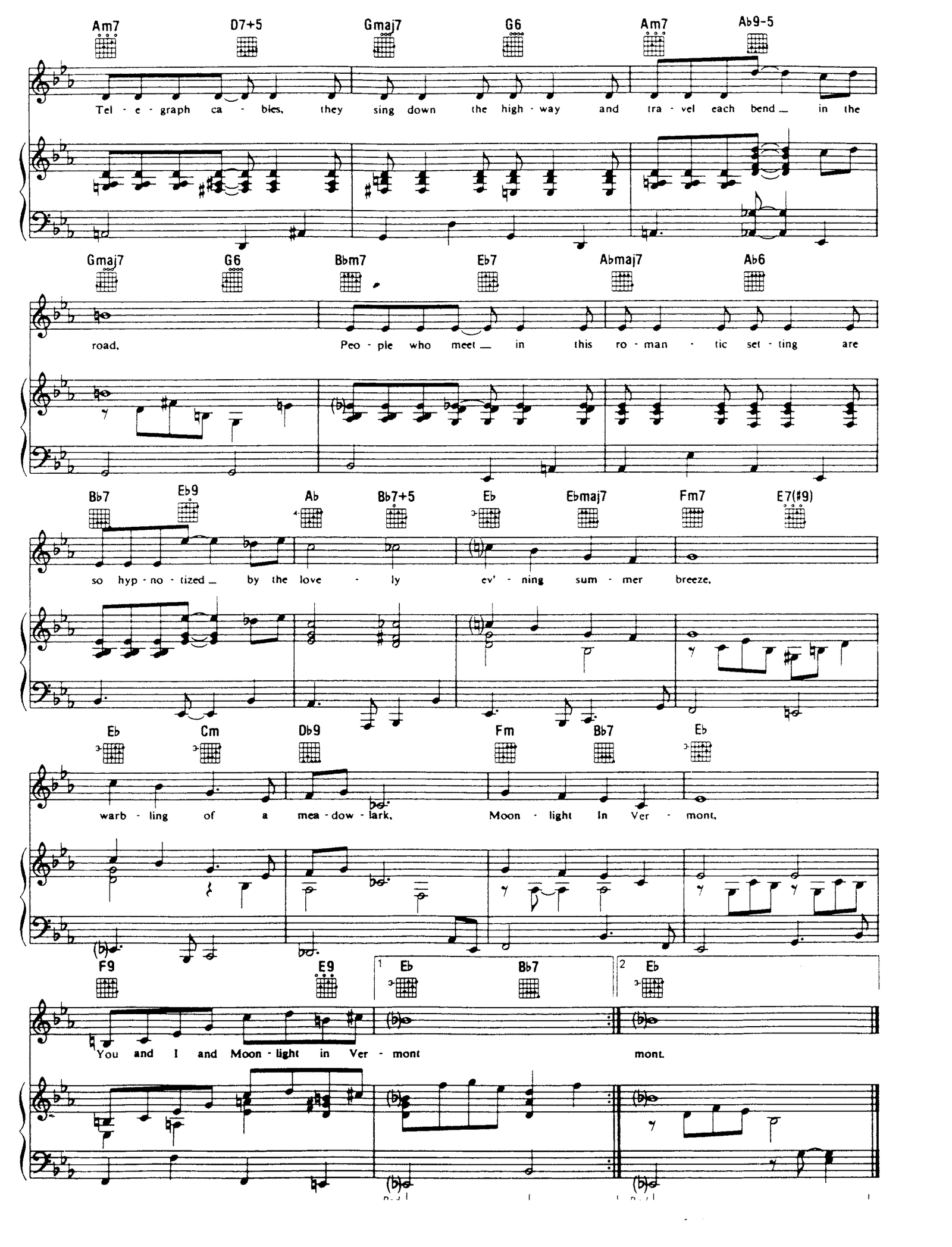 Moonlight In Vermont sheet music 2