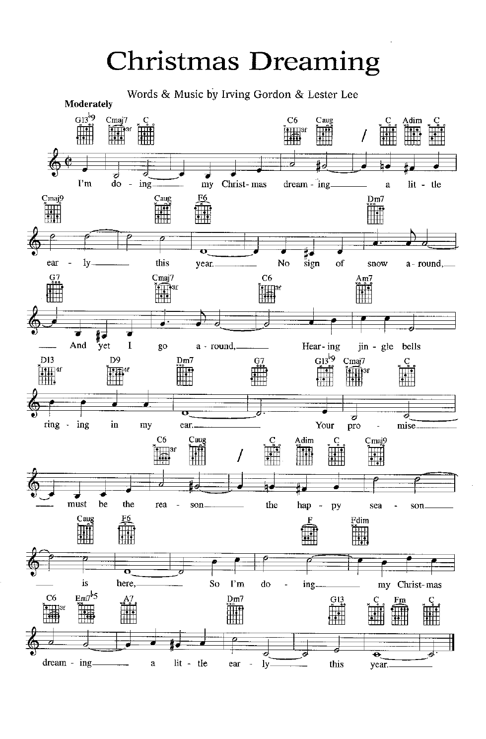 Christmas Dreaming sheet music