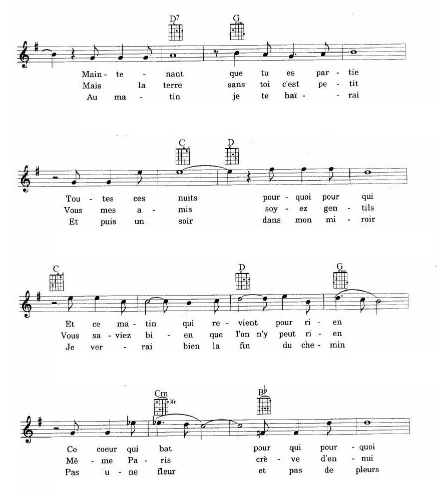 Et Maintenant sheet music 2