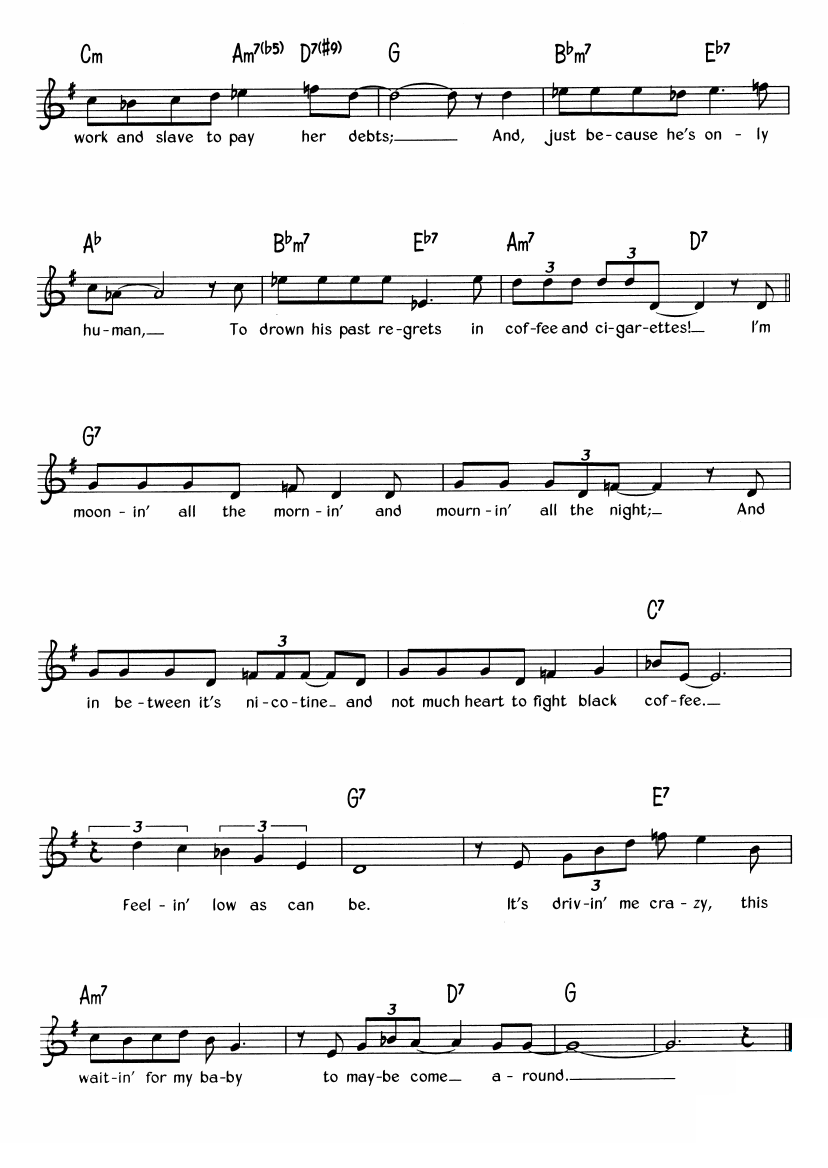 Black Coffee sheet music 2